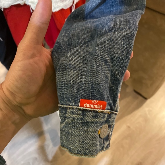 Denimist Agnes Cropped Denim Trucker Jacket - Size Small - Picture 5 of 6